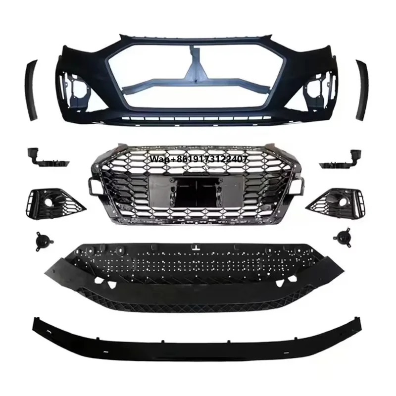 Car Allroad A4 S4 B9.5 Front Bumpers Body Kit RS4 Style Front Bumper Assembly for  A4 S4 Allroad 2020-2024 B9.5 RS4 Style